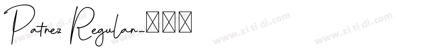 Patrez Regular字体转换